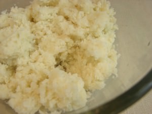 Dry the cauliflower out as much as possible.