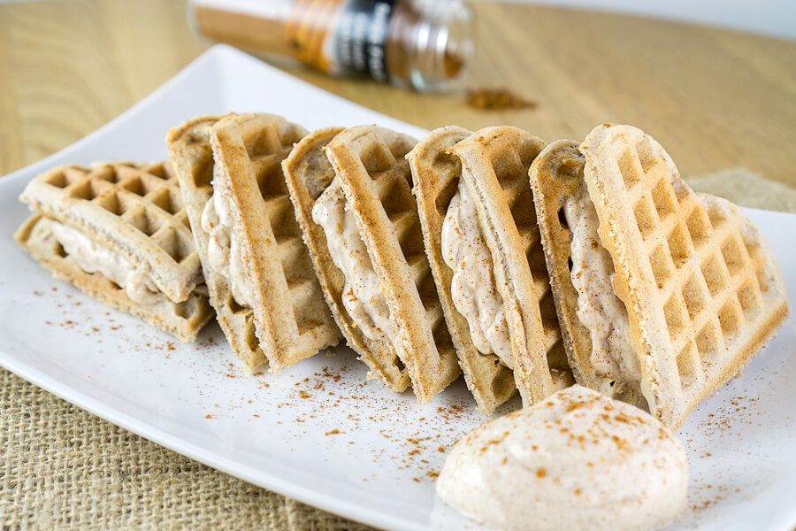 Low Carb Cinnamon Roll Waffle