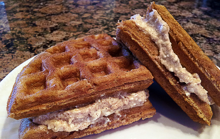 Low Carb Cinnamon Roll Waffles