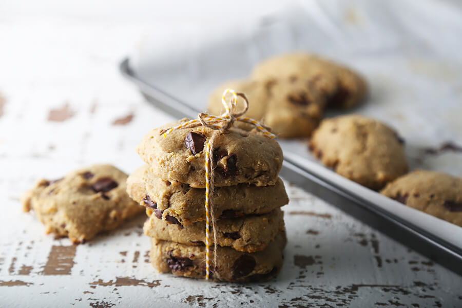 Keto Orange & Chocolate Chunk Cookies