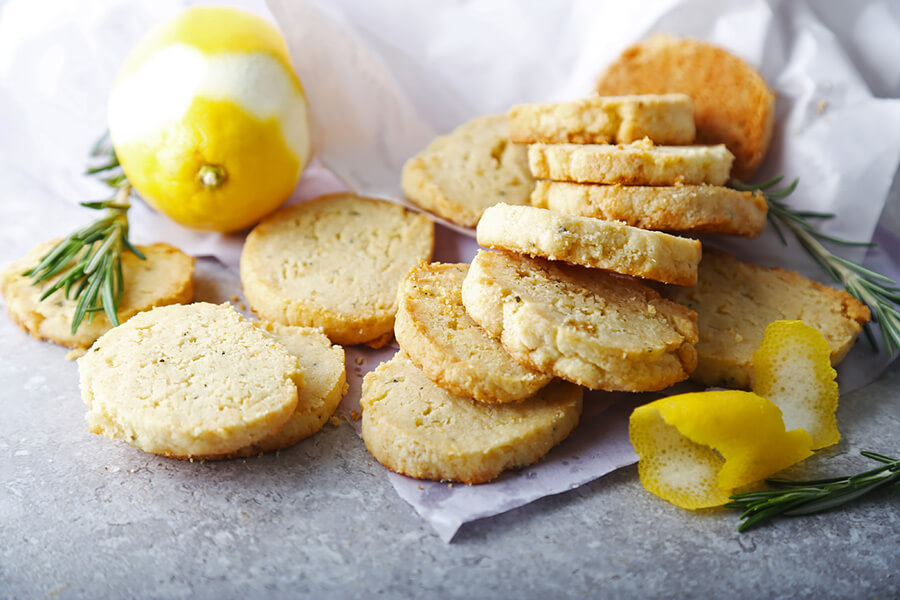 Lemon & Rosemary Low Carb Shortbread