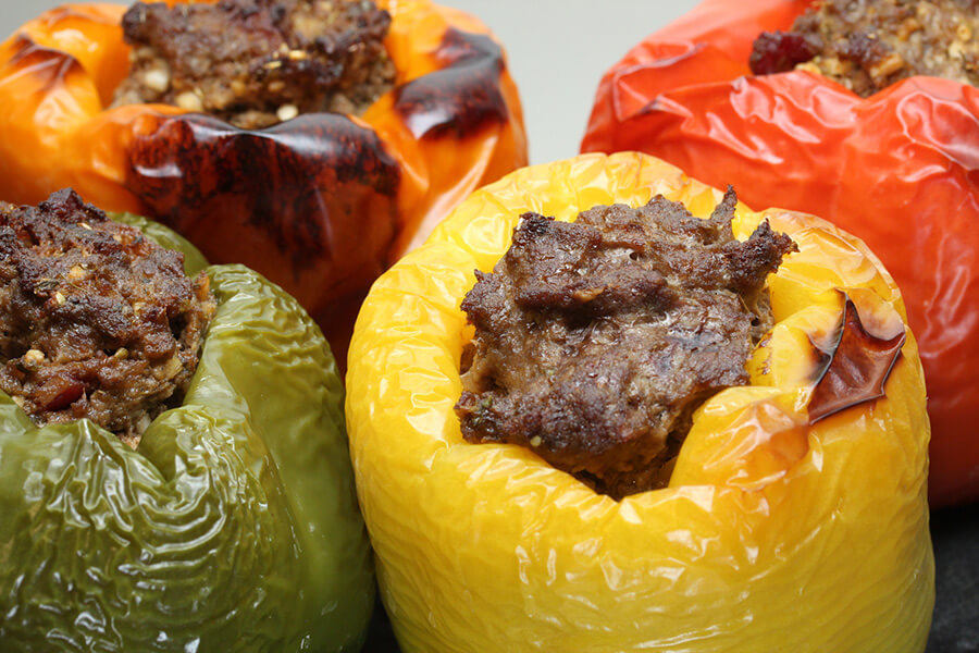 Bacon and Beef Stuffed Bell Peppers