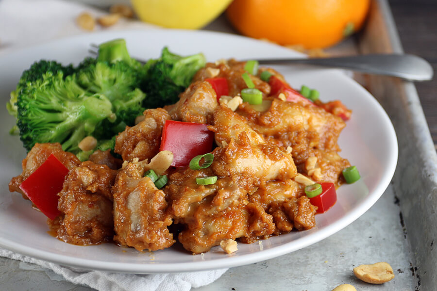 Thai Style Low Carb Peanut Chicken