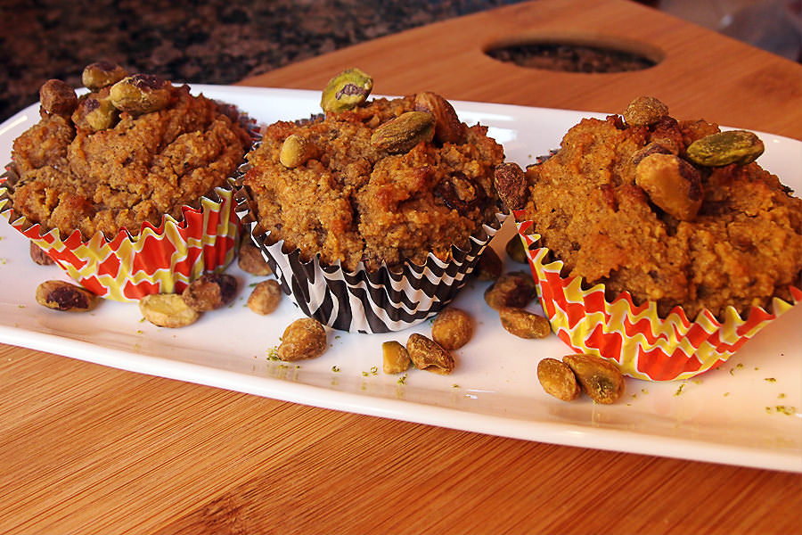 Pistachio and Pumpkin Chocolate Muffins - Shared via www.ruled.me