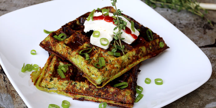 Cheesy Thyme Waffles