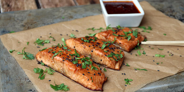 Ginger Sesame Glazed Salmon