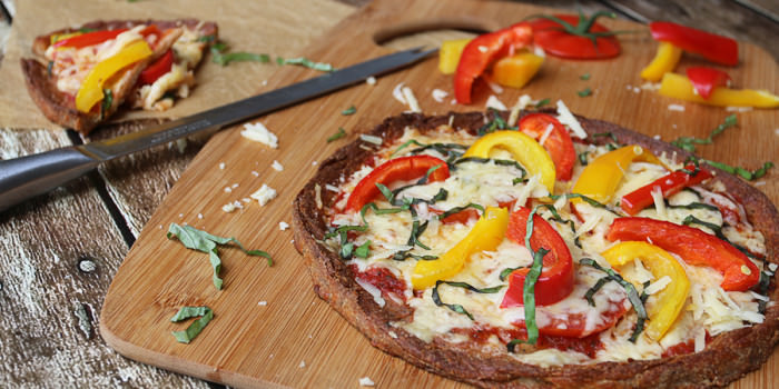 Fresh Bell Pepper Basil Pizza