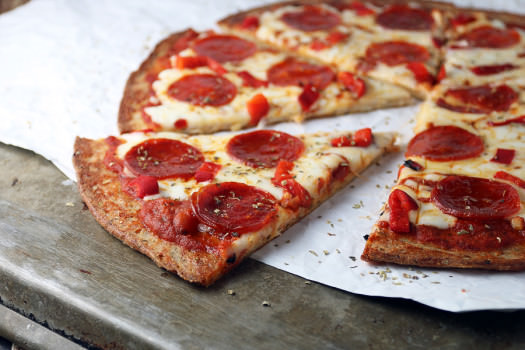 Click to see how to make the low carb pepperoni pizza