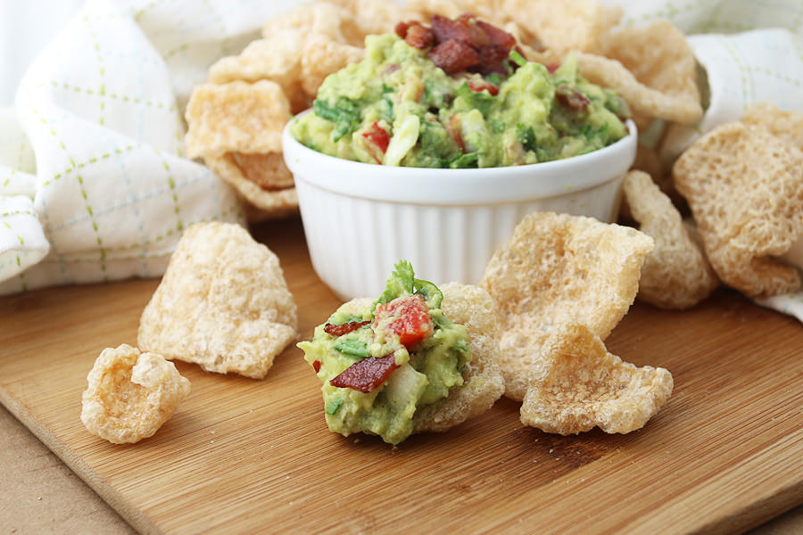 Bacon and Roasted Garlic Guacamole