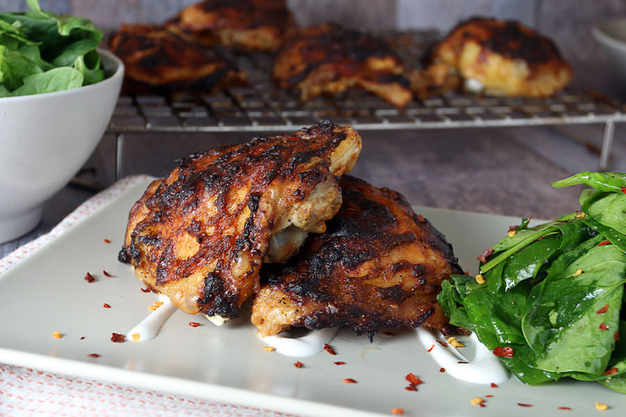 Oven "Grilled" Asian Chicken Thighs