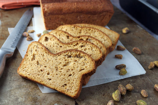 Click to see how to make the keto pumpkin bread loaf