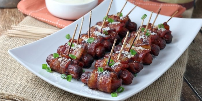 BBQ Bacon Wrapped Smokies