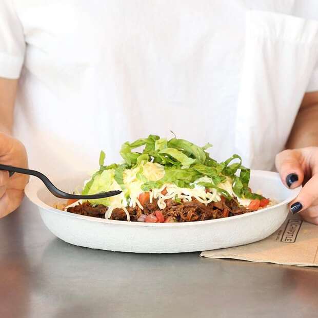 Chipotle burrito bowls with no rice are keto friendly