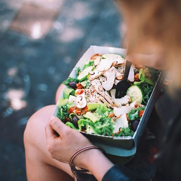 Panera Bread has some good low-carb salad options