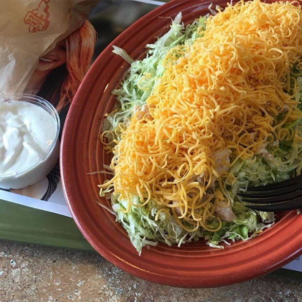 Taco Time Cheesy Salad