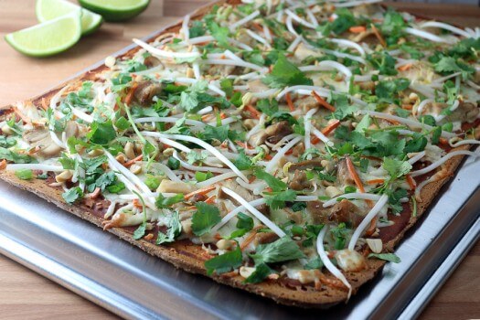 Click to see how to make the thai chicken flatbread