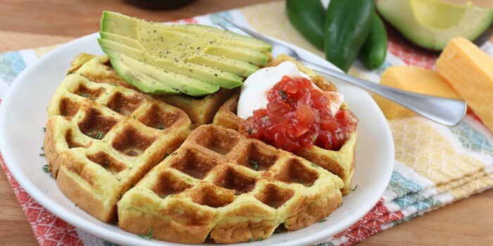 Jalapeno Cheddar Waffles