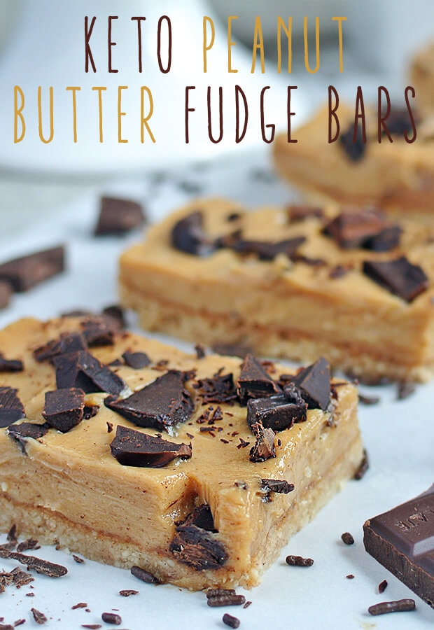 Pack these super tasty #keto Peanut Butter Fudge Bars in lunchboxes to take to work or school! Shared via //www.ruled.me/