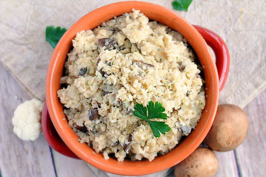 Mushroom Risotto overhead