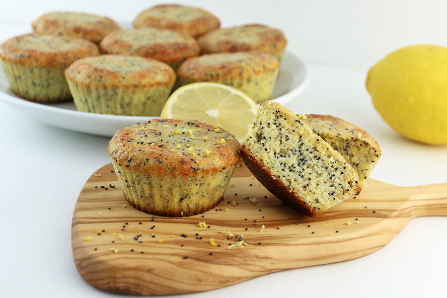 Keto Lemon Poppyseed Muffins