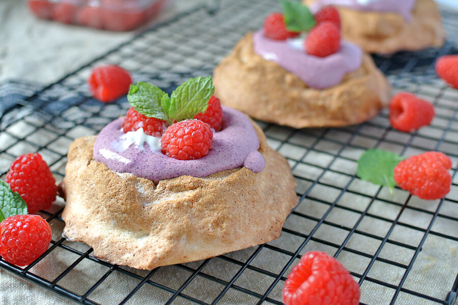 Keto Raspberry Pavlovas