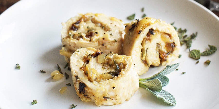 Chicken Roulades with Sage and Gruyere