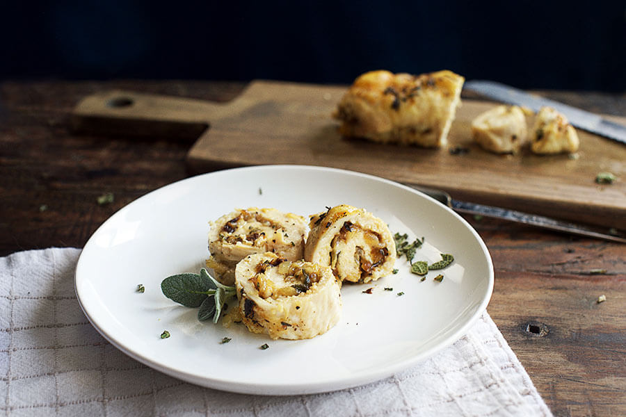 Chicken Roulades with Sage and Gruyere