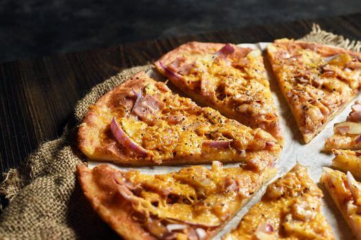 Click to see how to make the apple and ham flatbread