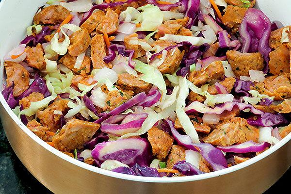 Spicy Sausage & Cabbage Skillet Melt