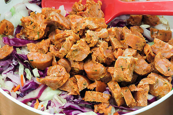 Spicy Sausage & Cabbage Skillet Melt