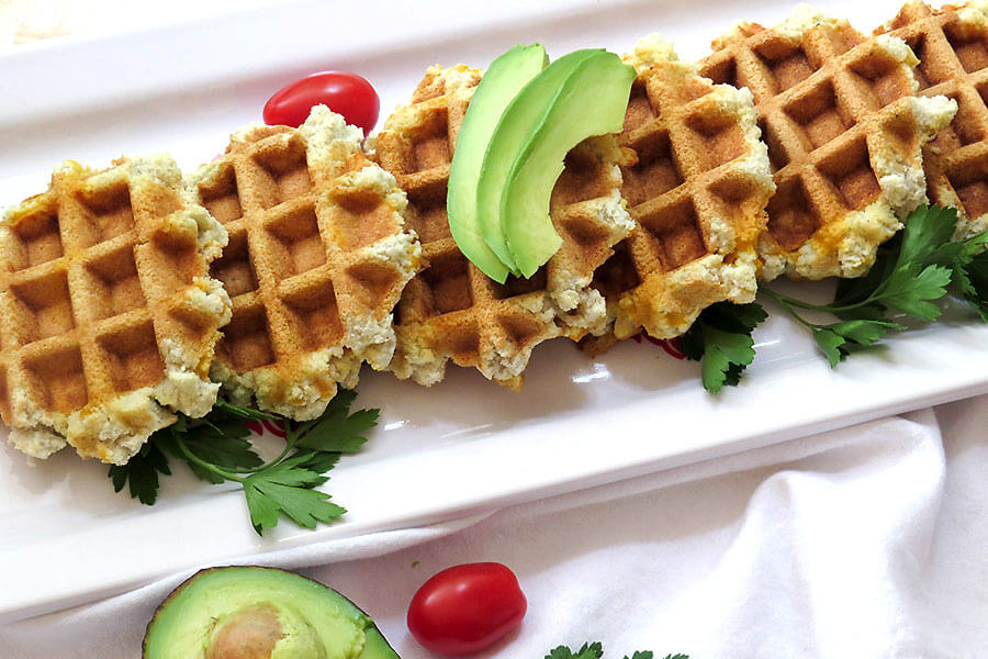 Savory Sage and Cheddar Waffles