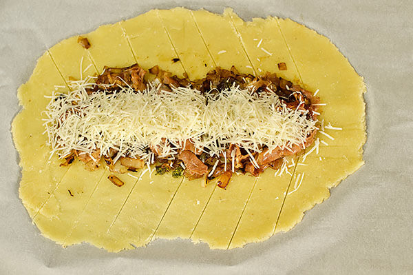Prosciutto, Caramelized Onion, and Parmesan Braid