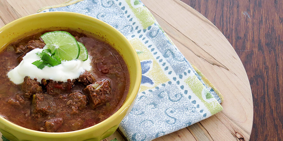 Slow Cooker Steak Lovers Chili