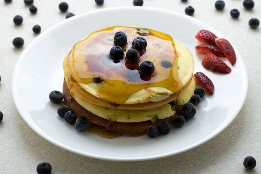 Low Carb Blueberry Ricotta Pancakes