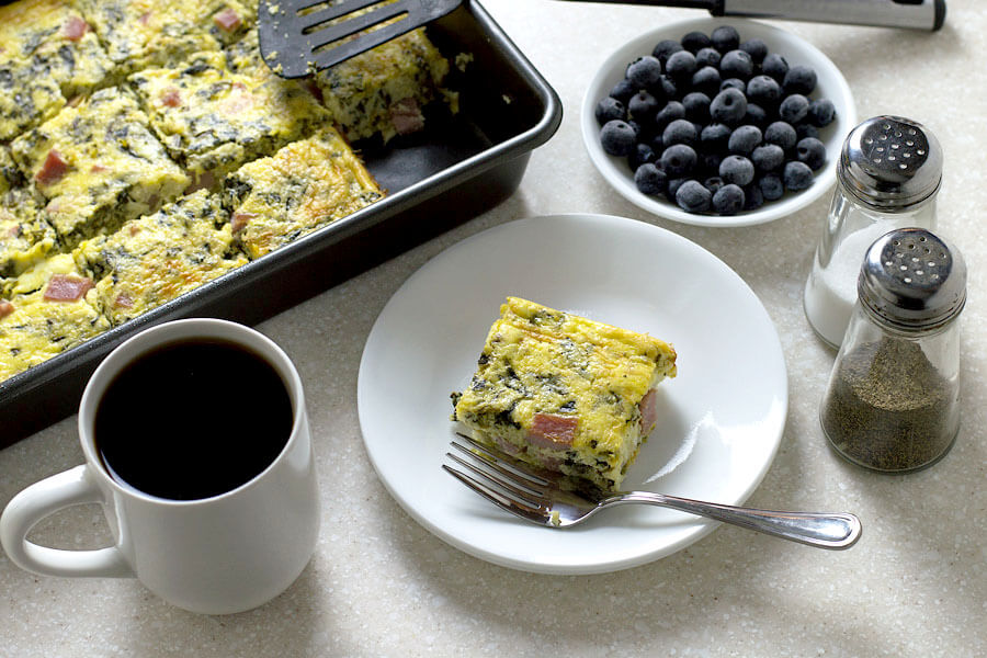 Ham, Ricotta, and Spinach Casserole