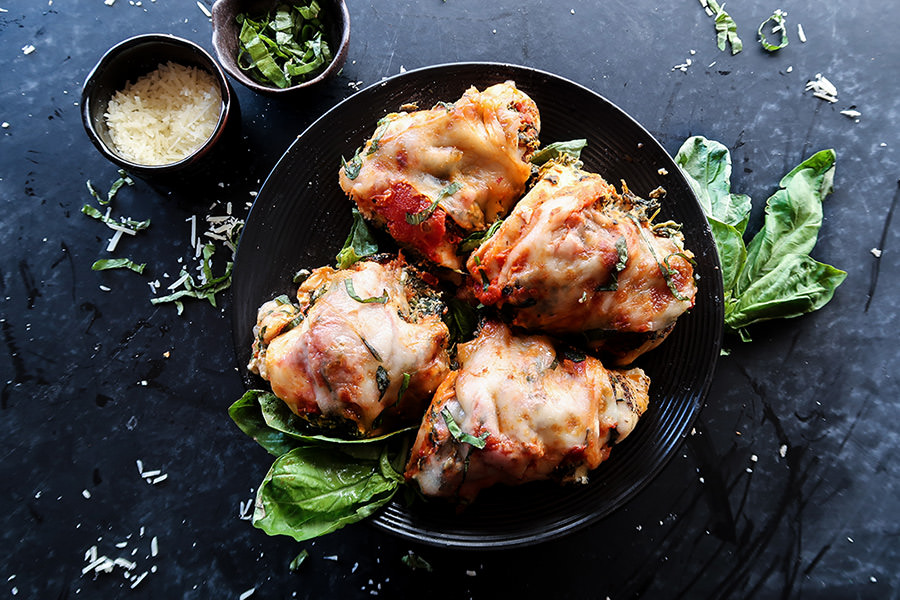 easy keto chicken - Hasselback Marinara