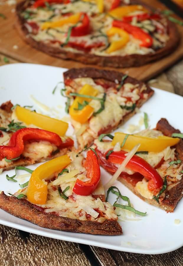 Fresh Bell Pepper Basil Pizza