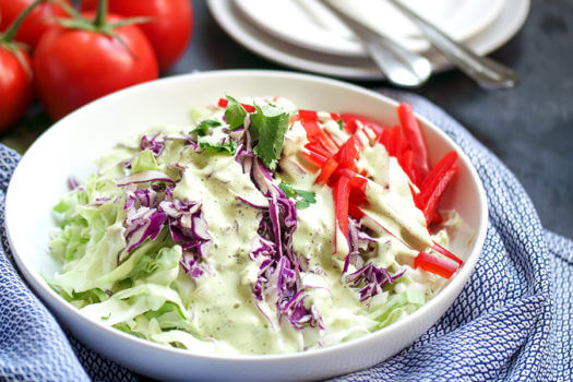 Fiesta Slaw with Avocado Lime Dressing