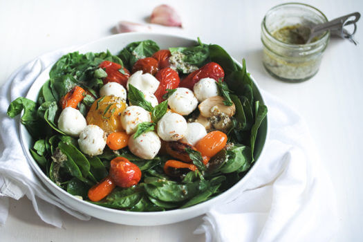 Oven Roasted Caprese Salad