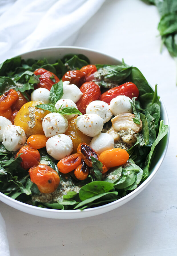 Oven Roasted Caprese Salad