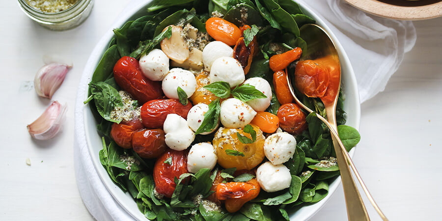 Oven Roasted Caprese Salad