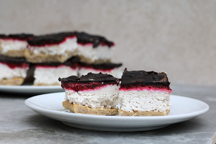 Coconut Raspberry Slice