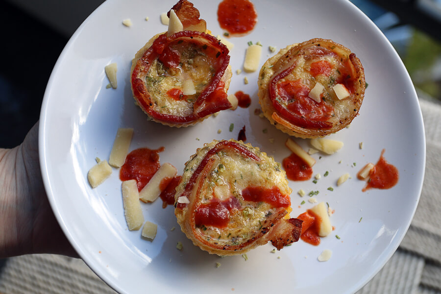 Bacon Crusted Frittata Muffins