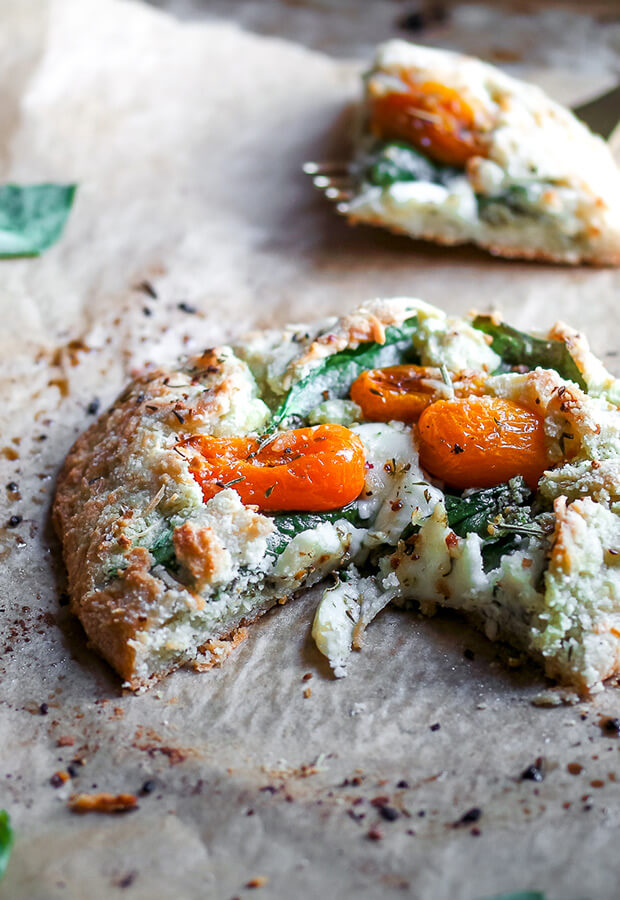 Tomato Basil and Mozzarella Galette