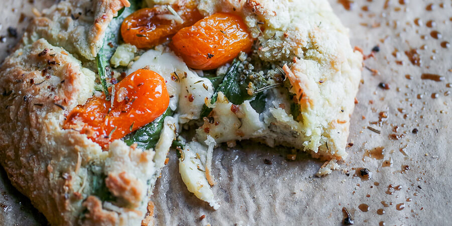 Tomato Basil and Mozzarella Galette