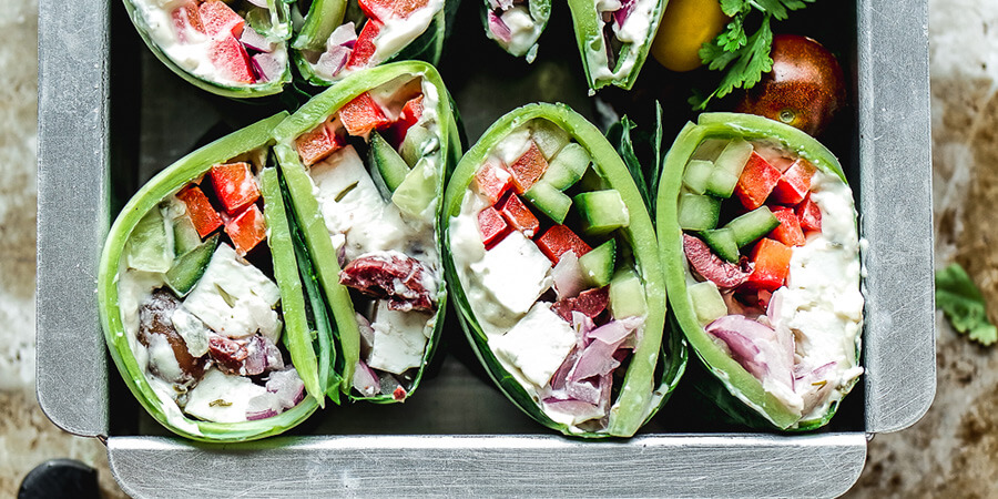 Vegetarian Greek Collard Wraps