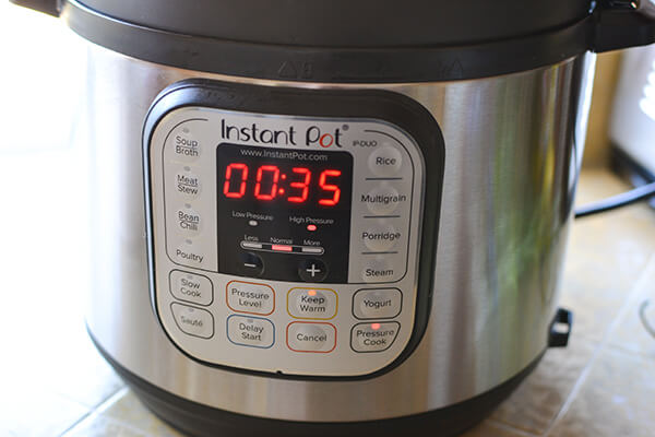 Pour the cheesecake batter into a well greased spring form pan. You will need a pan that is no larger than 6-7 inches so that it fits inside your Instant Pot.