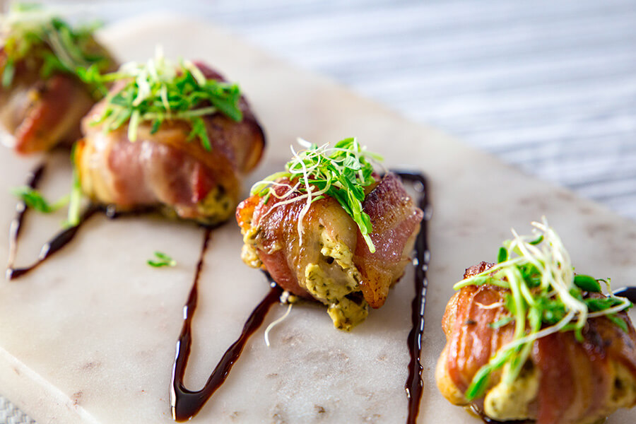 Pesto Stuffed Mushrooms