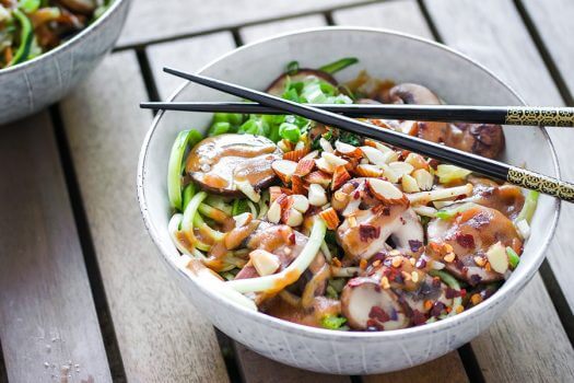 Sesame Almond Zoodle Bowl