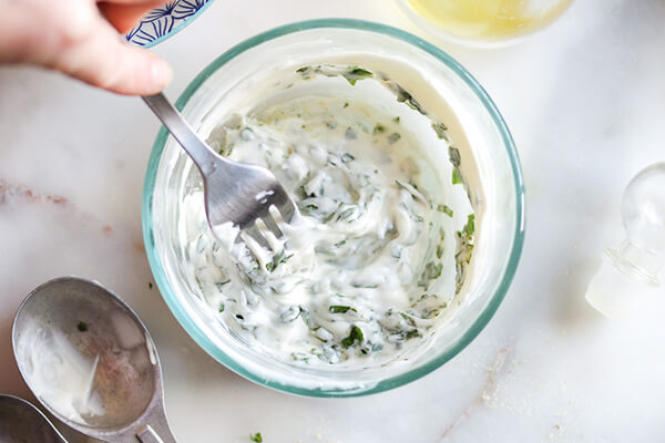 Salmon Lettuce Cups with Lemony Basil Spread 